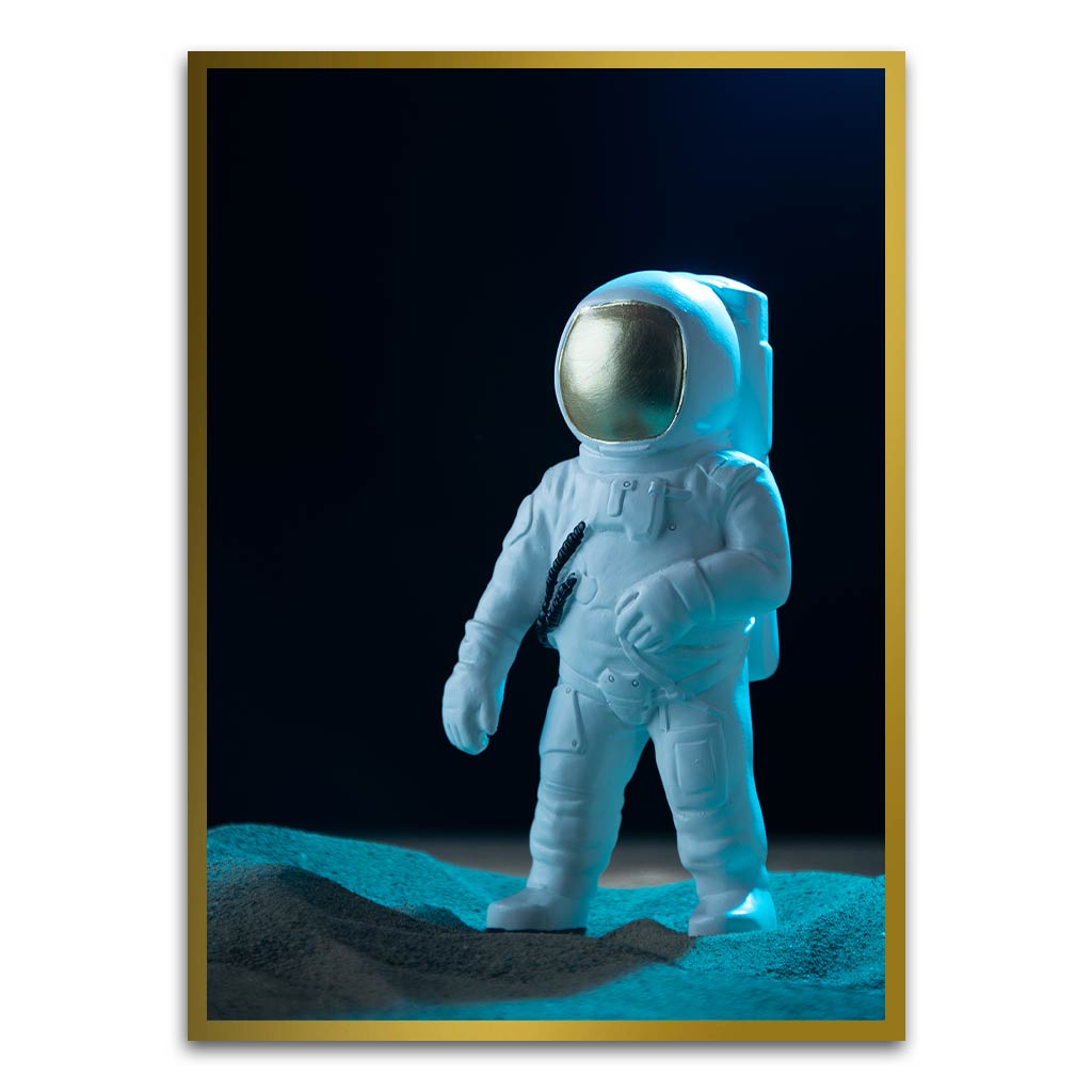 Astronaut Gold Printed frame acrylic canvas Frames