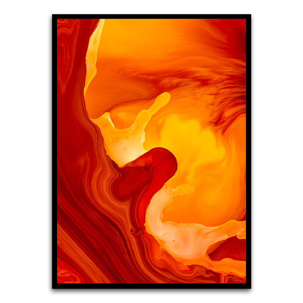 Volcano Black Printed frame acrylic canvas Frames