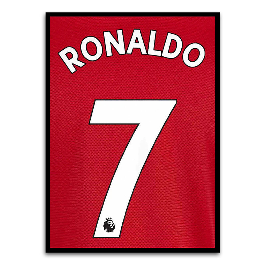 Ronaldo No 07 Black Printed frame acrylic canvas Frames