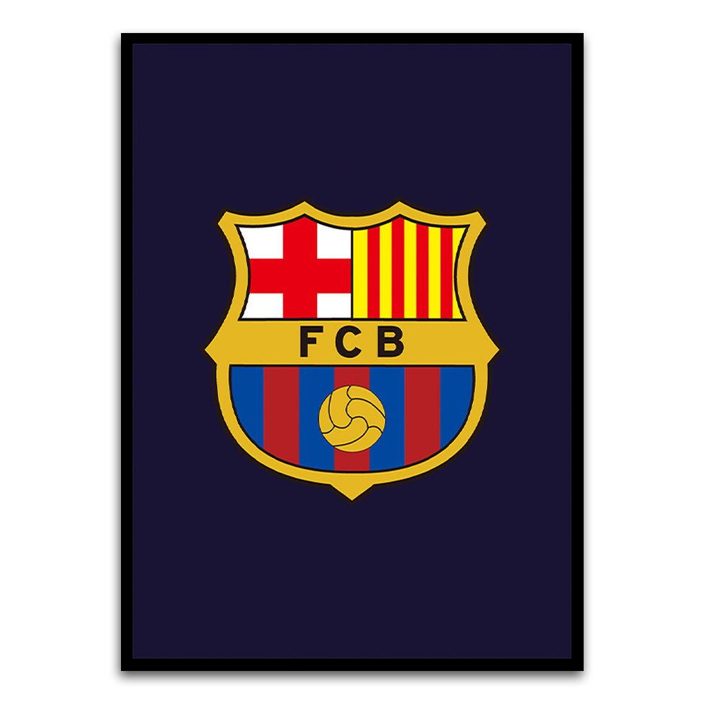 Barcelona Black Printed frame acrylic canvas Frames