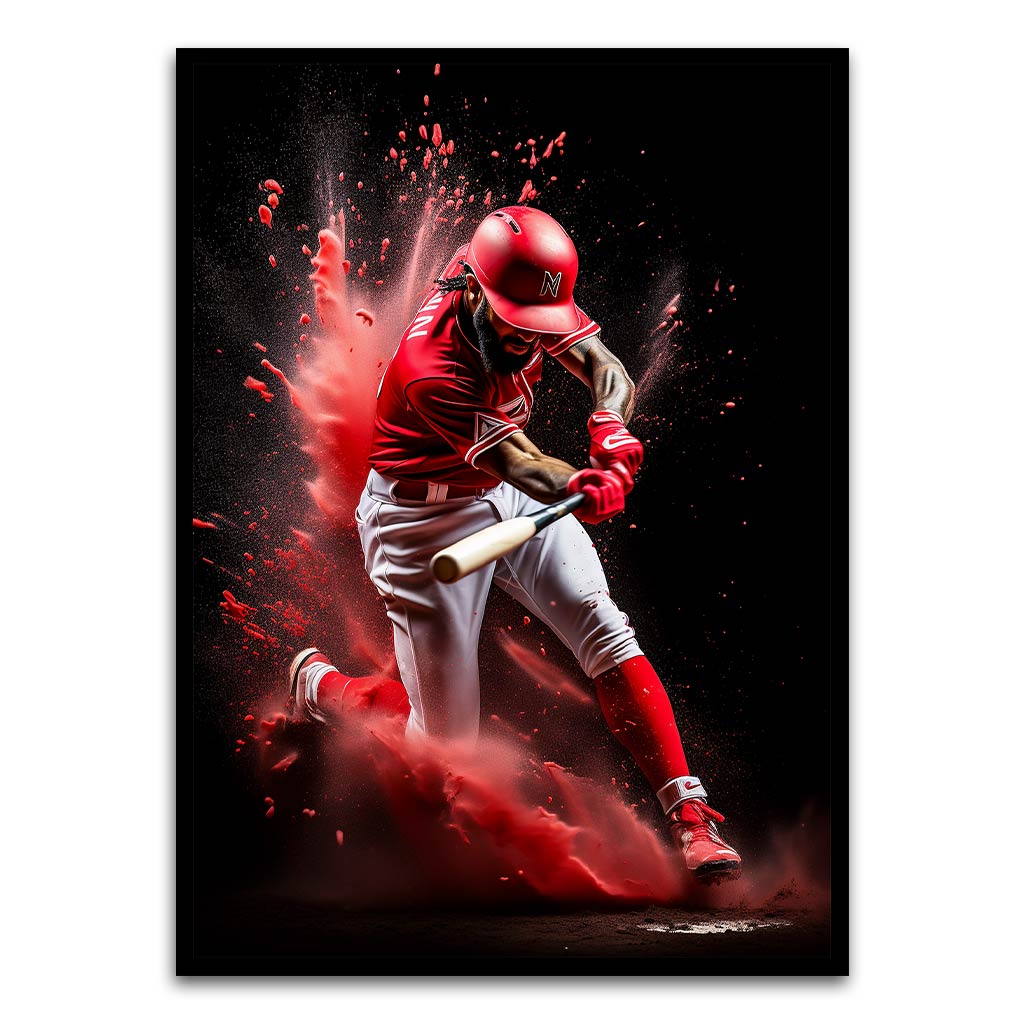 Hitting ball Black Printed frame acrylic canvas Frames