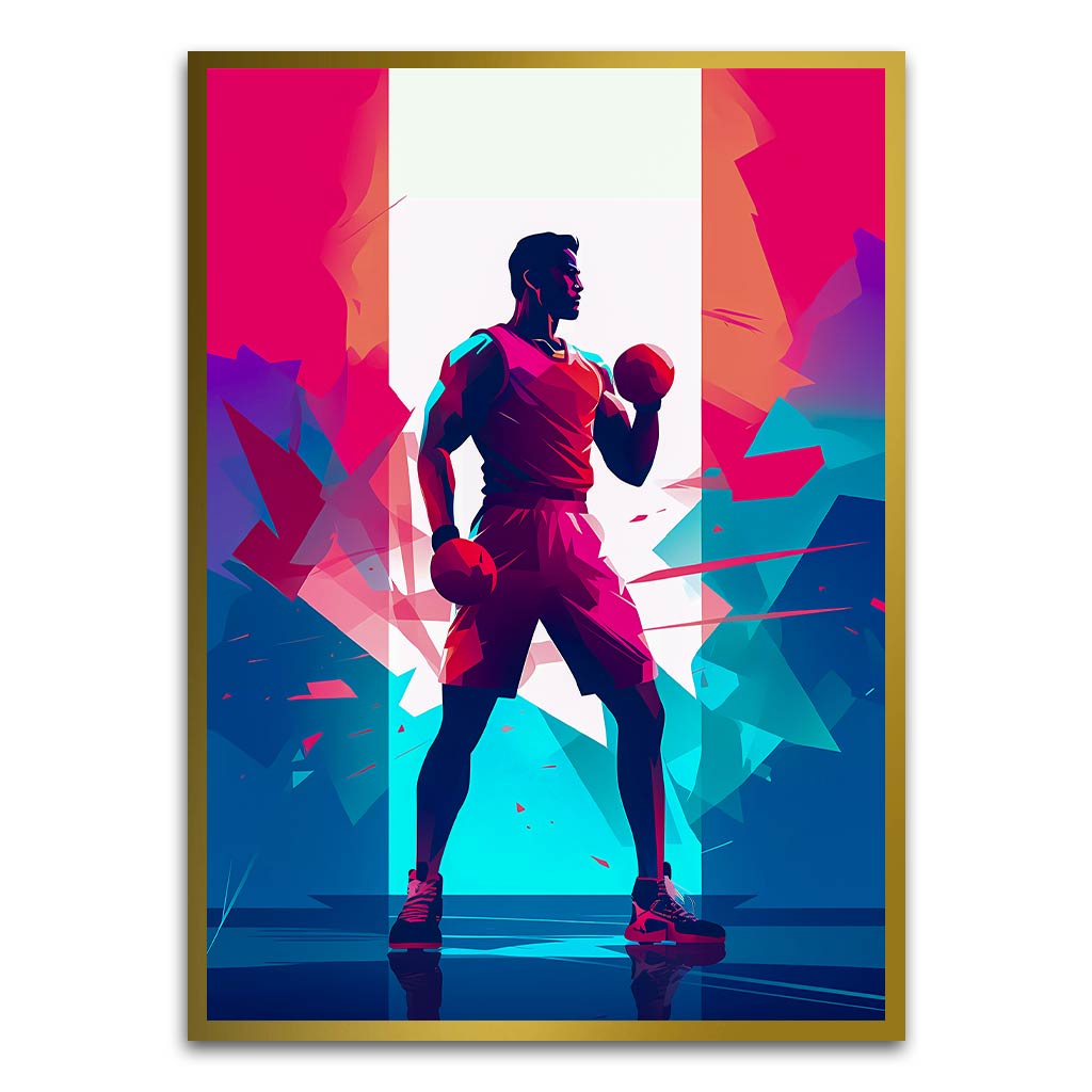 Boxing Gold Printed frame acrylic canvas Frames