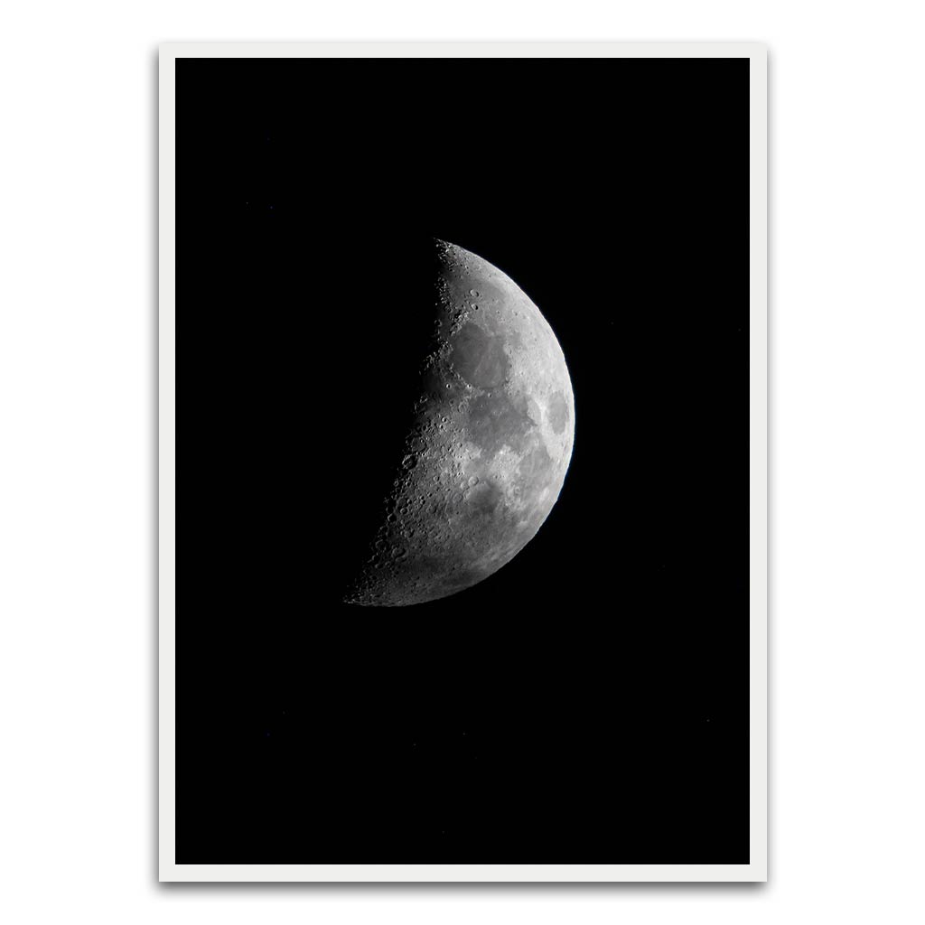 Moon White Printed frame acrylic canvas Frames