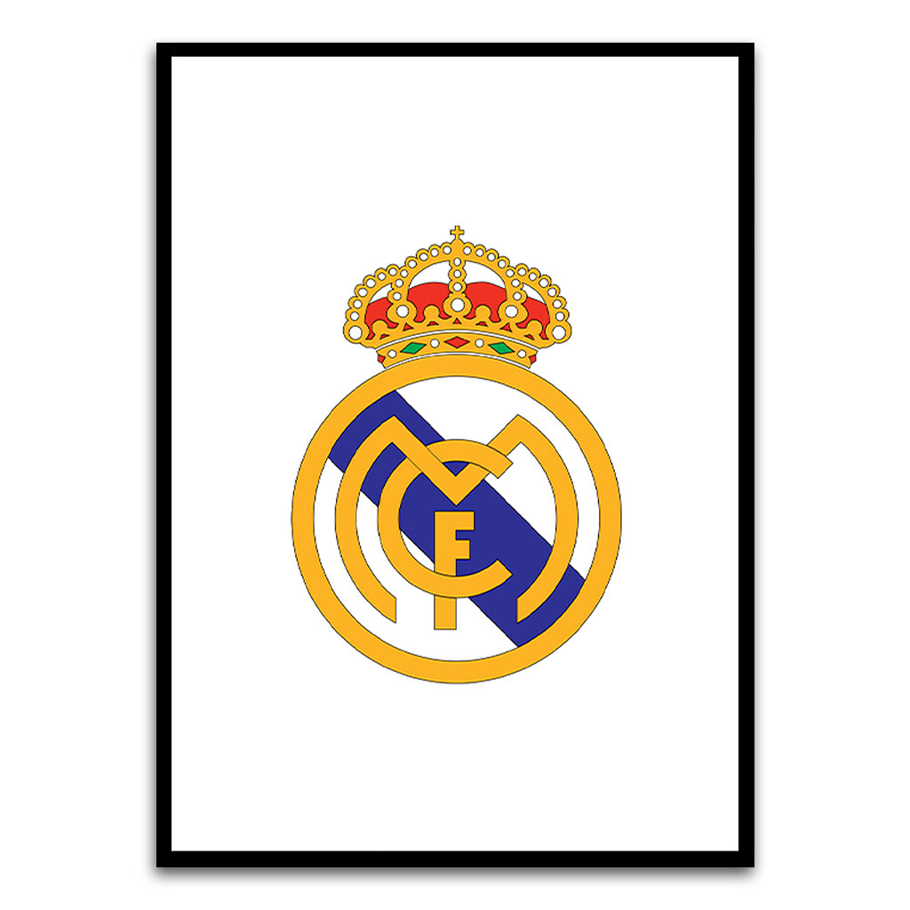 Real Madrid Black Printed frame acrylic canvas Frames