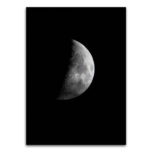 Moon Black Printed frame acrylic canvas Frames