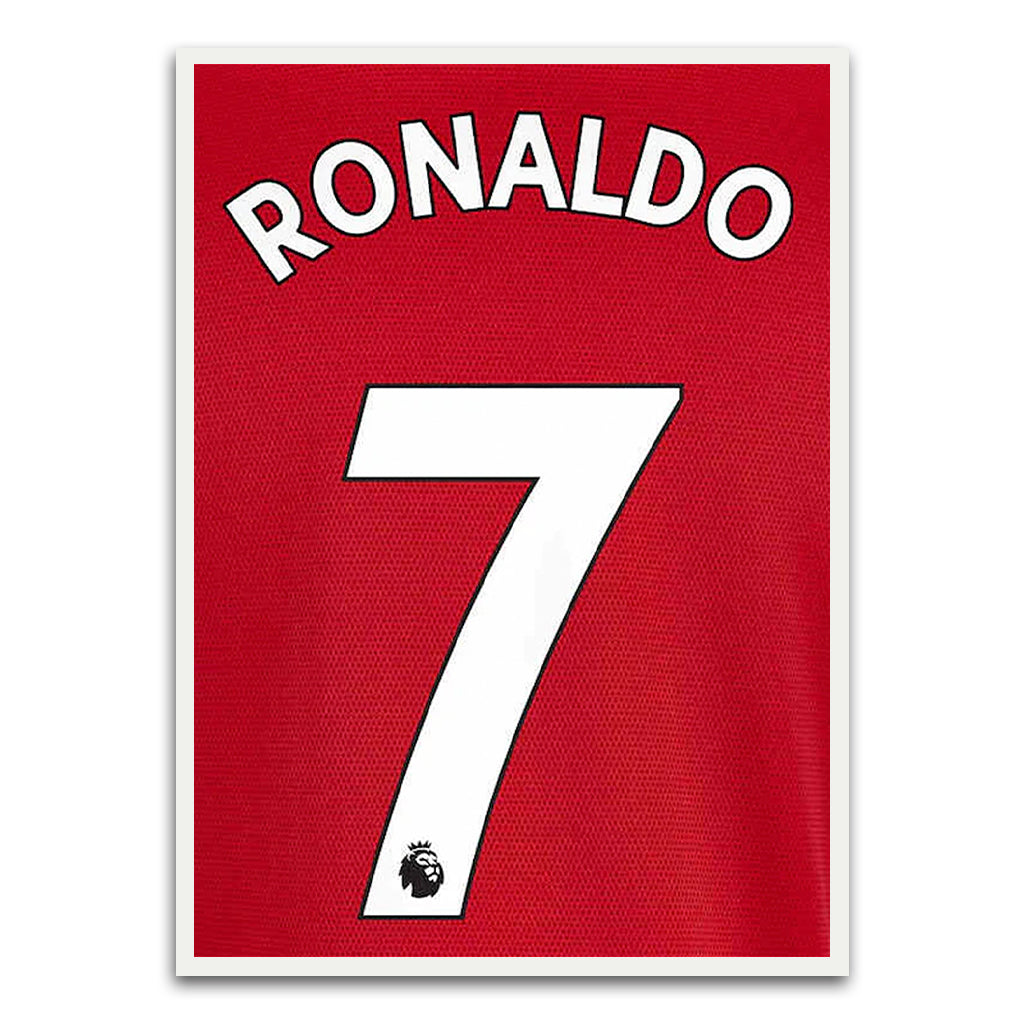 Ronaldo No 07 White Printed frame acrylic canvas Frames