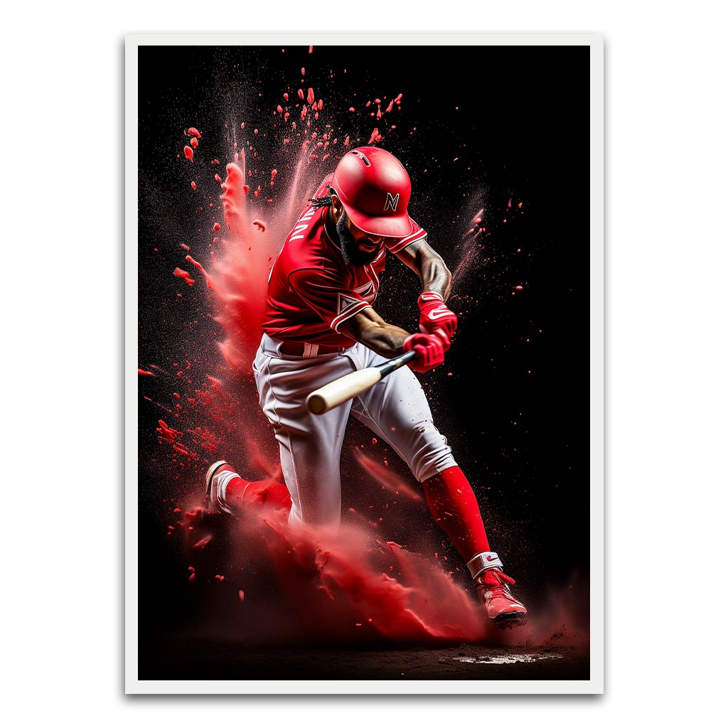 Hitting ball White Printed frame acrylic canvas Frames