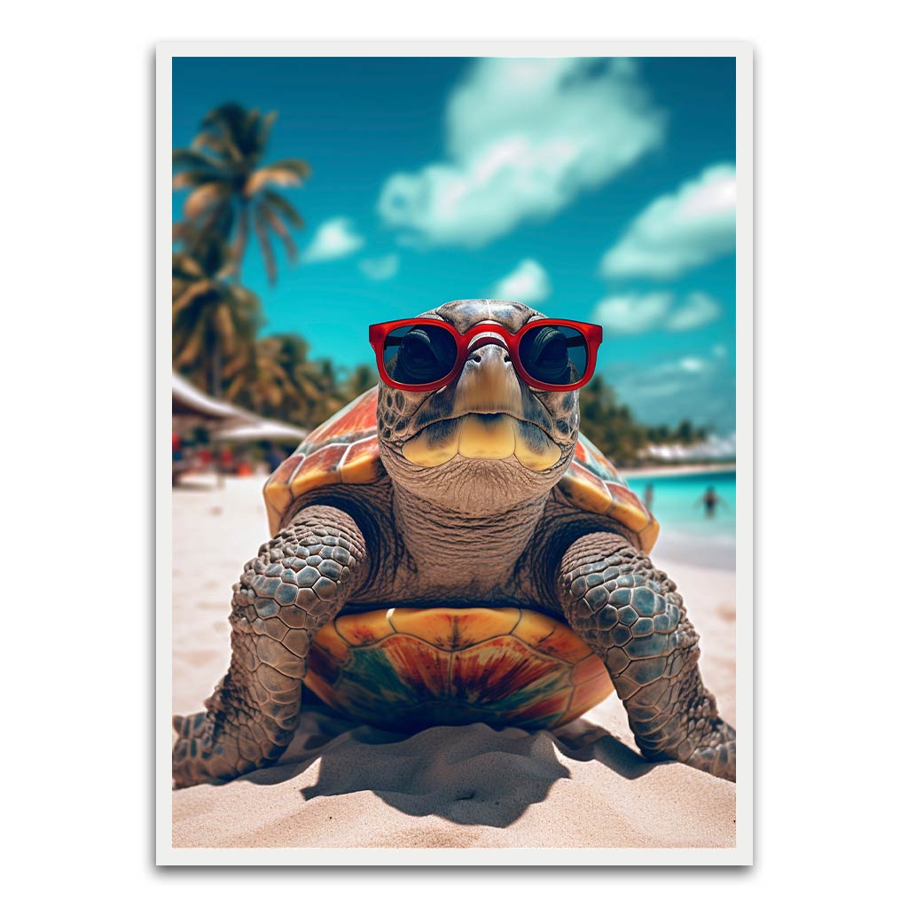 Tortoise White Printed frame acrylic canvas Frames