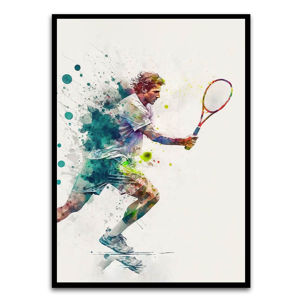 Badminton Art Black Printed frame acrylic canvas Frames