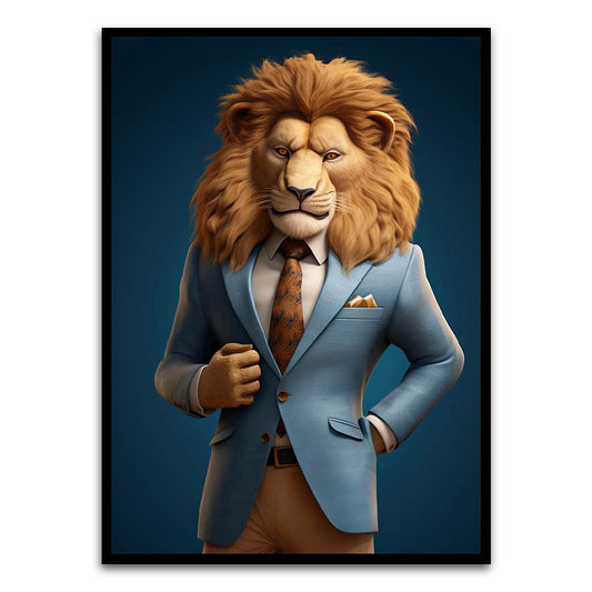 Classic Lion Black Printed frame acrylic canvas Frames