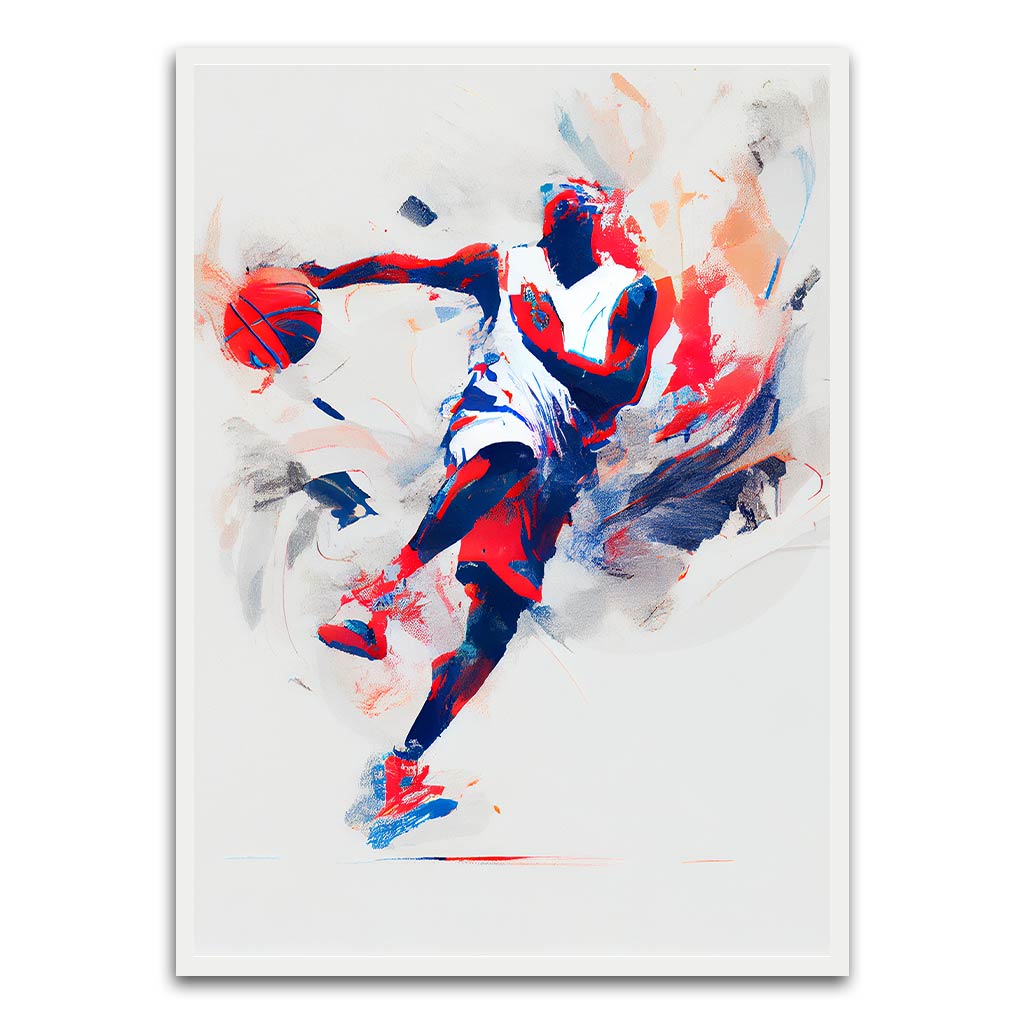 Dynamic Slam White Printed frame acrylic canvas Frames