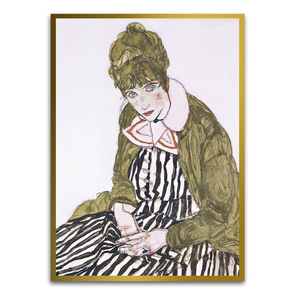 Striped Dress Gold Printed frame acrylic canvas Frames