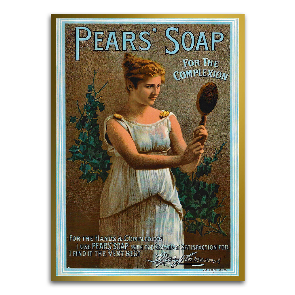 Pears soap Gold Printed frame acrylic canvas Frames