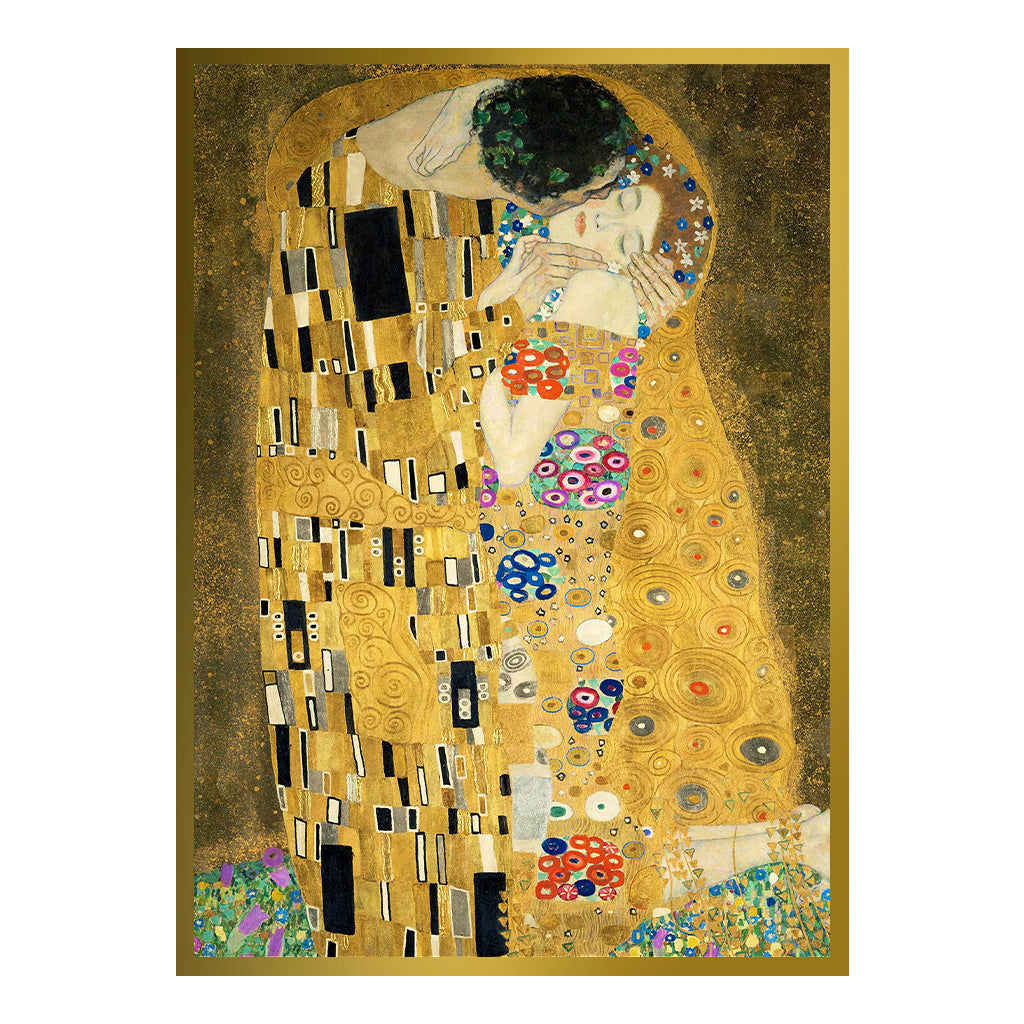 The Kiss Gold Printed frame acrylic canvas Frames