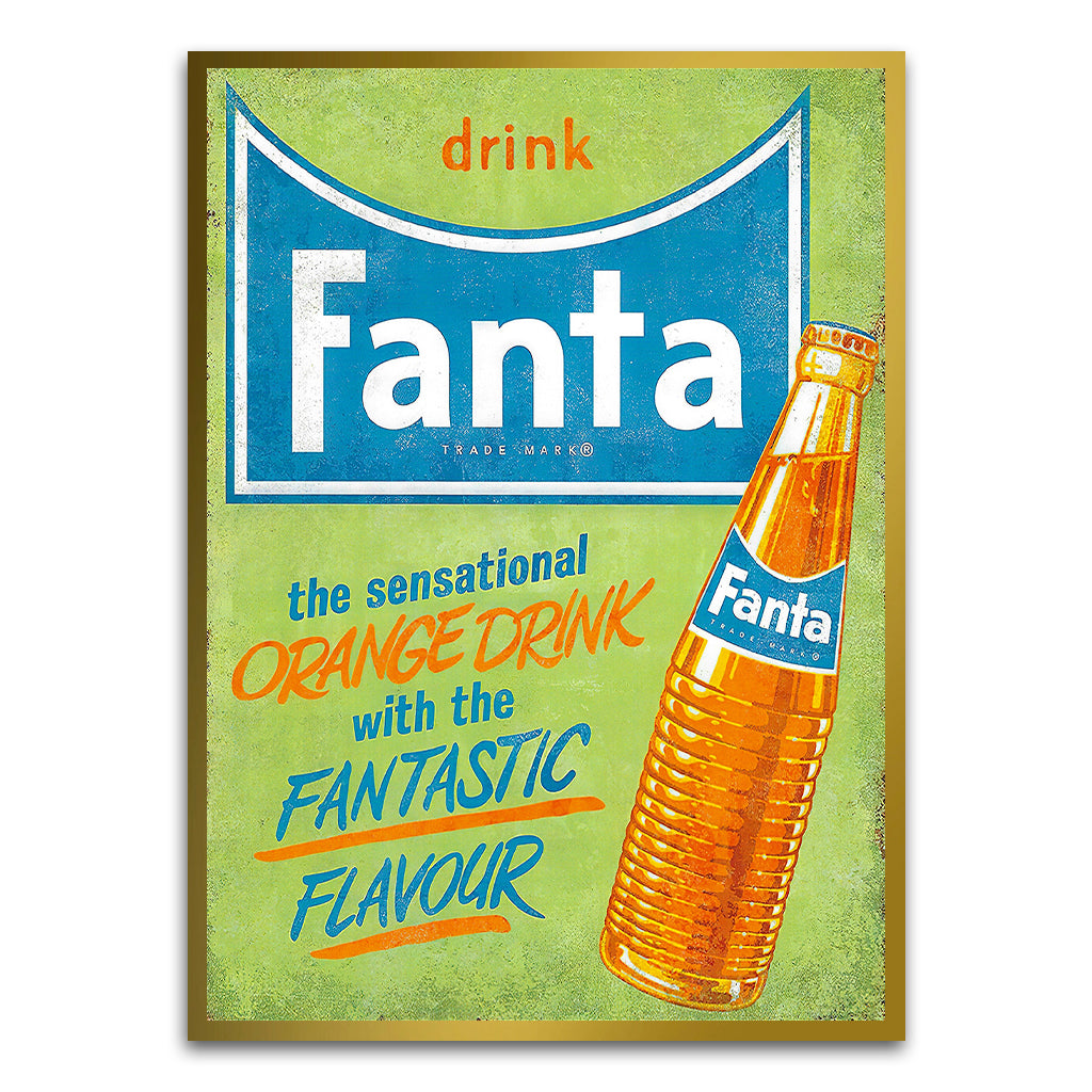 Fanta 1 Gold Printed frame acrylic canvas Frames