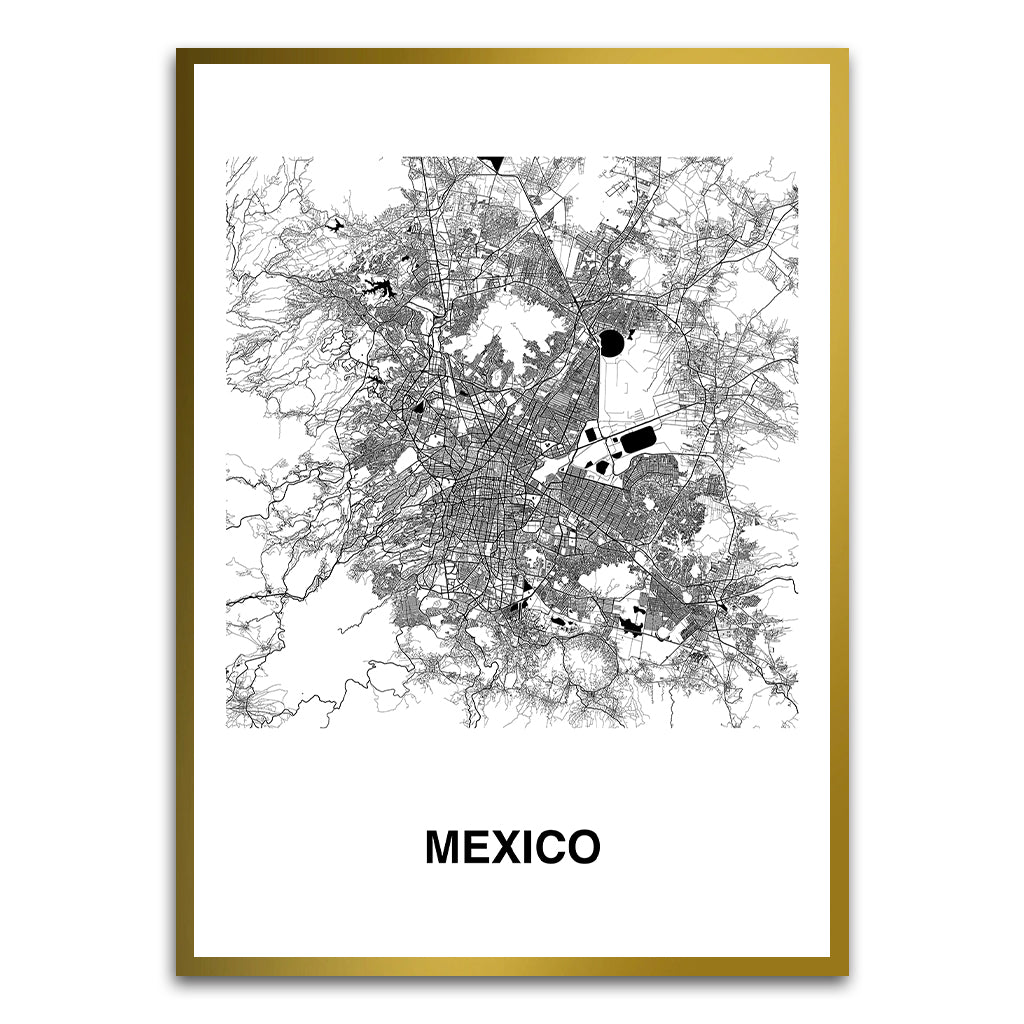 Mexico Gold Printed frame acrylic canvas Frames