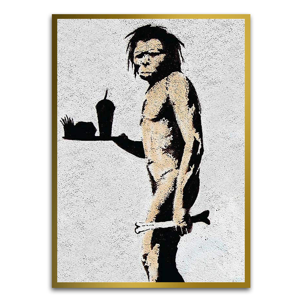 BANKSY ART 27 Gold Printed frame acrylic canvas Frames