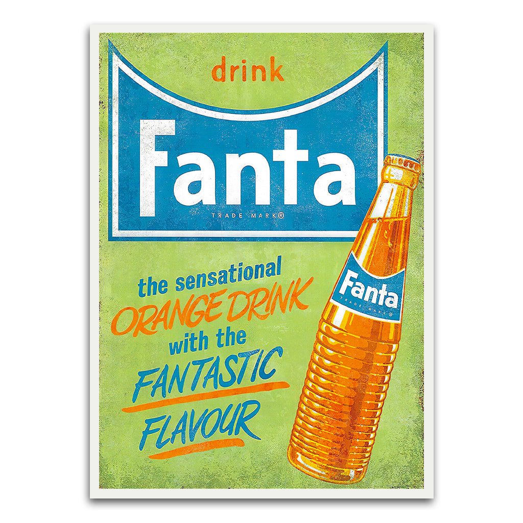 Fanta 1 White Printed frame acrylic canvas Frames