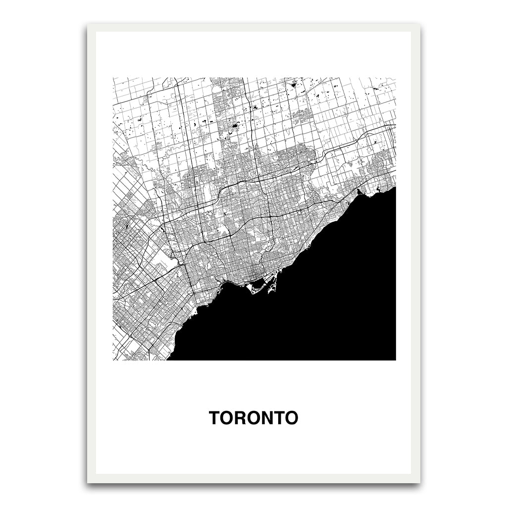 Toronto White Printed frame acrylic canvas Frames