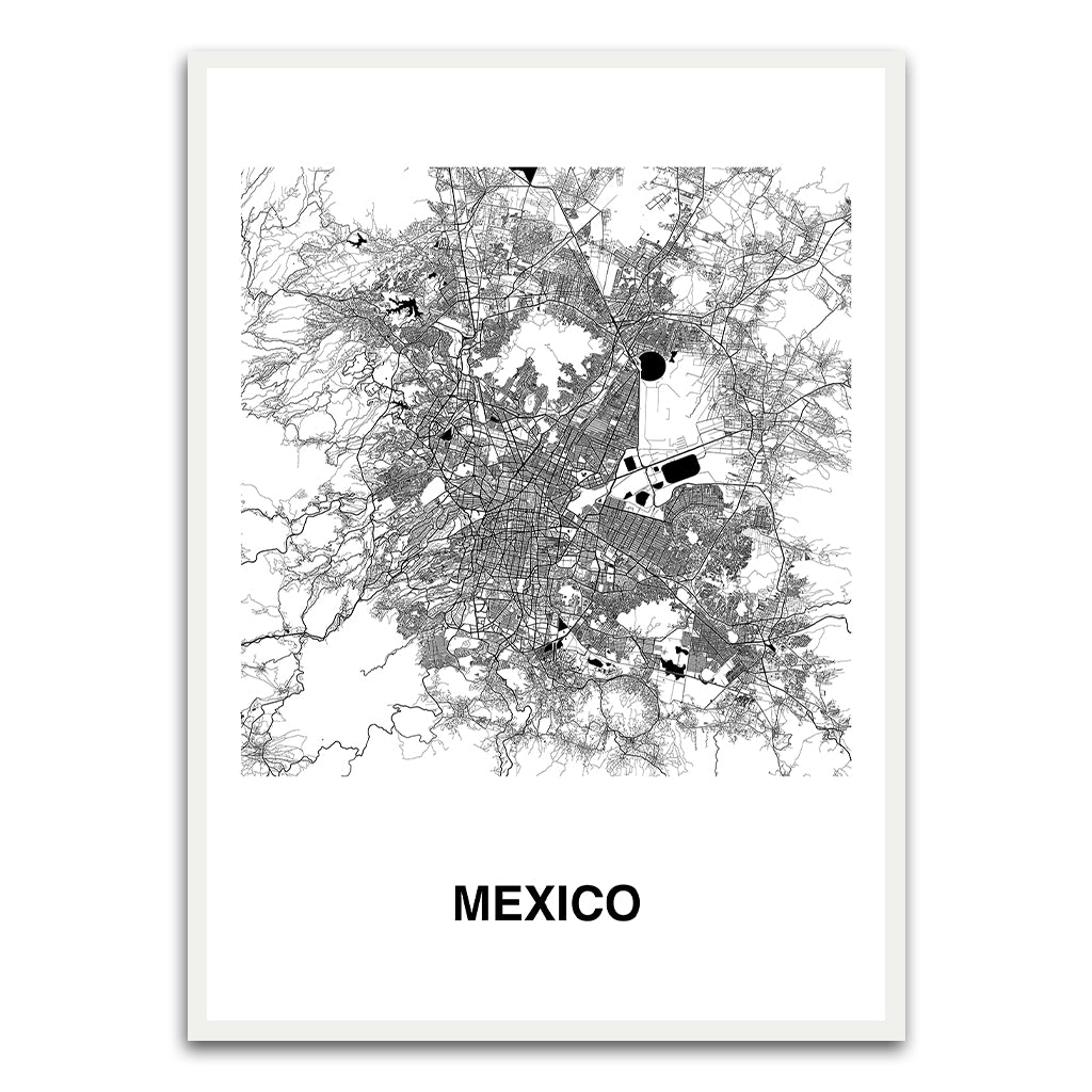 Mexico White Printed frame acrylic canvas Frames