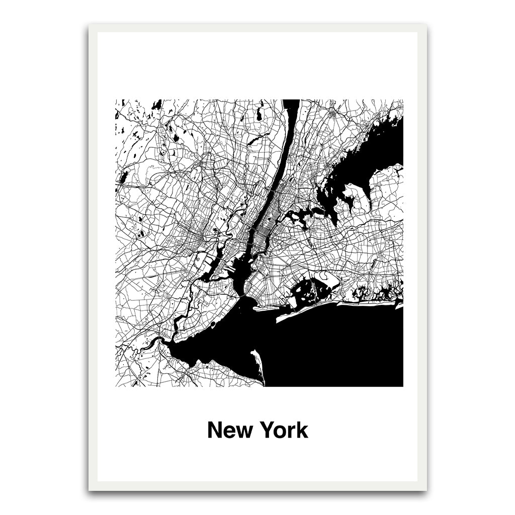 New York White Printed frame acrylic canvas Frames