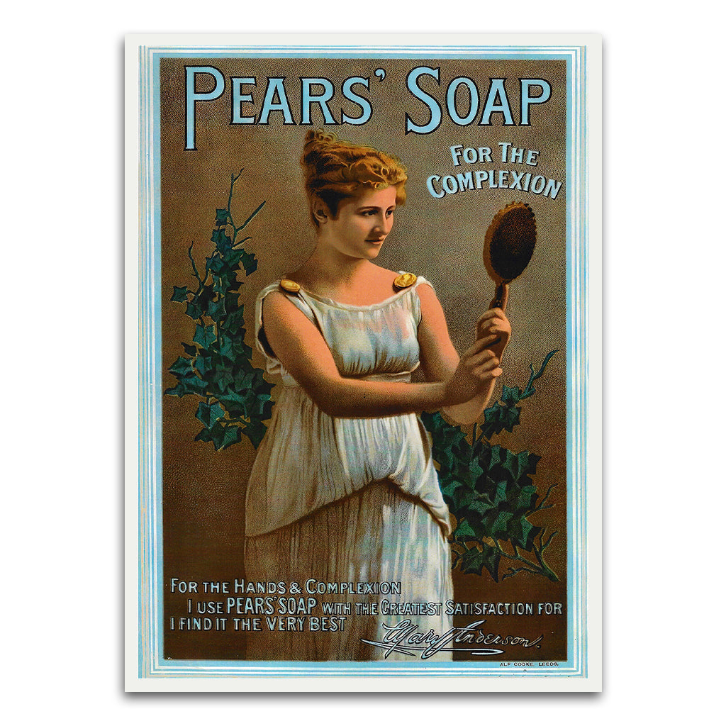 Pears soap White Printed frame acrylic canvas Frames