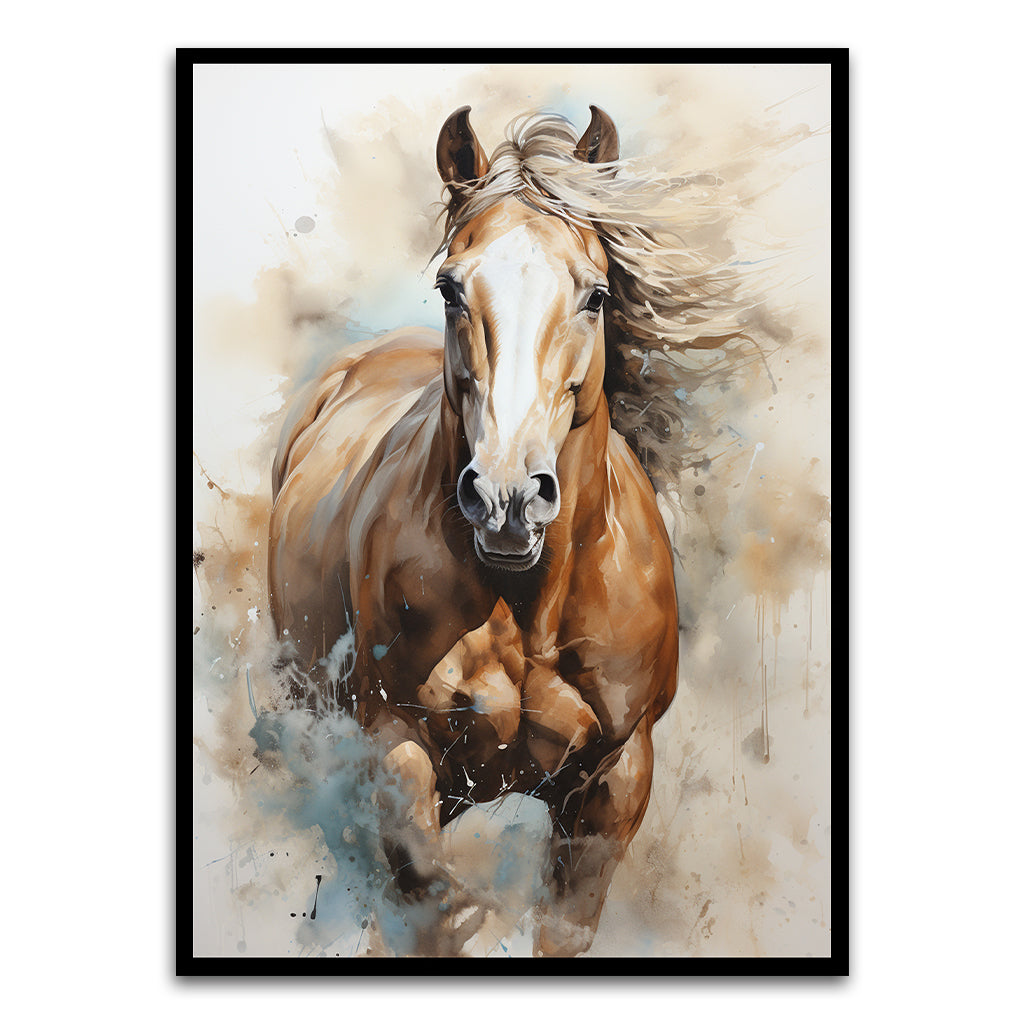 Horse Black Printed frame acrylic canvas Frames