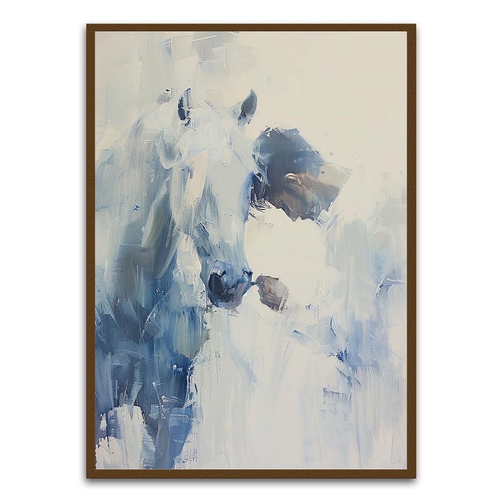 Horse Painting Brown Printed frame acrylic canvas Frames