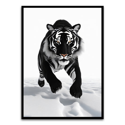 Tiger Black Printed frame acrylic canvas Frames