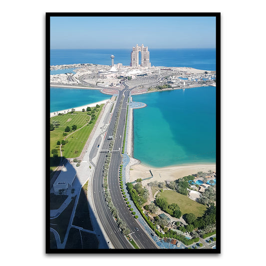 Island View Black Printed frame acrylic canvas Frames