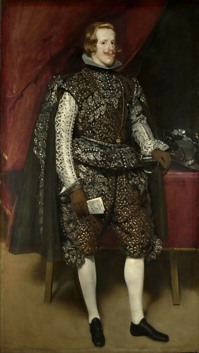 Diego Rodriguez de Silva y Velazquez - Philip IV of Spain in Brown and Silver 50X40 Canvas