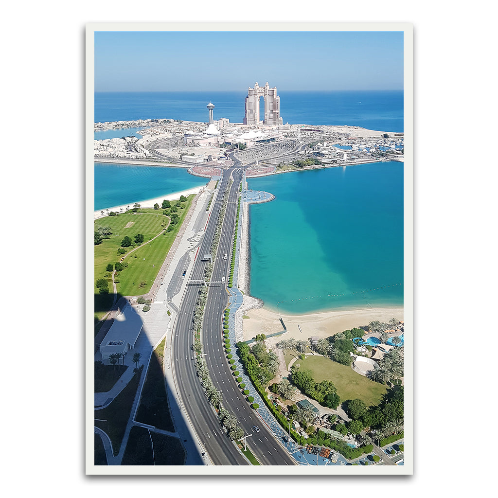 Island View White Printed frame acrylic canvas Frames