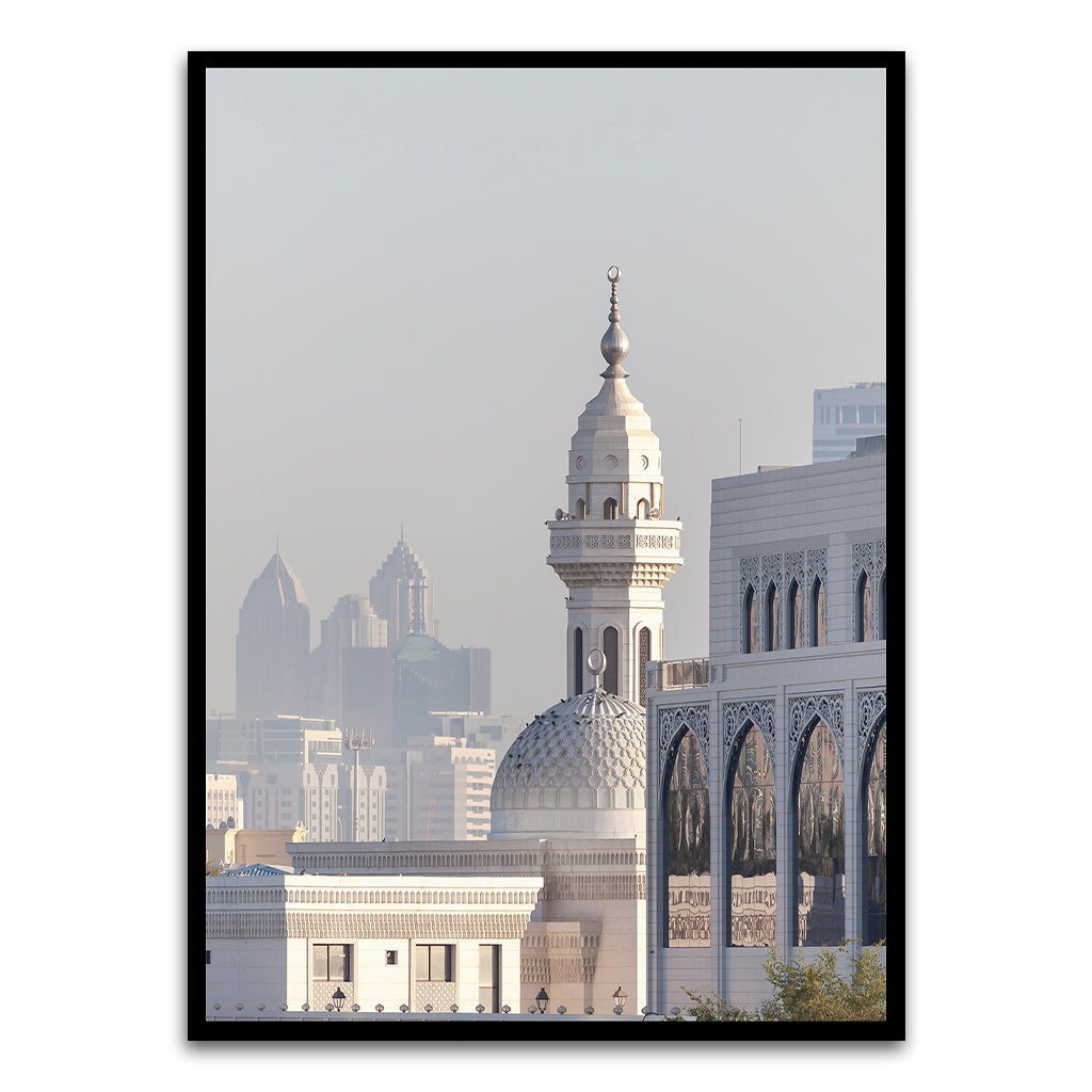 Mosque Black Printed frame acrylic canvas Frames