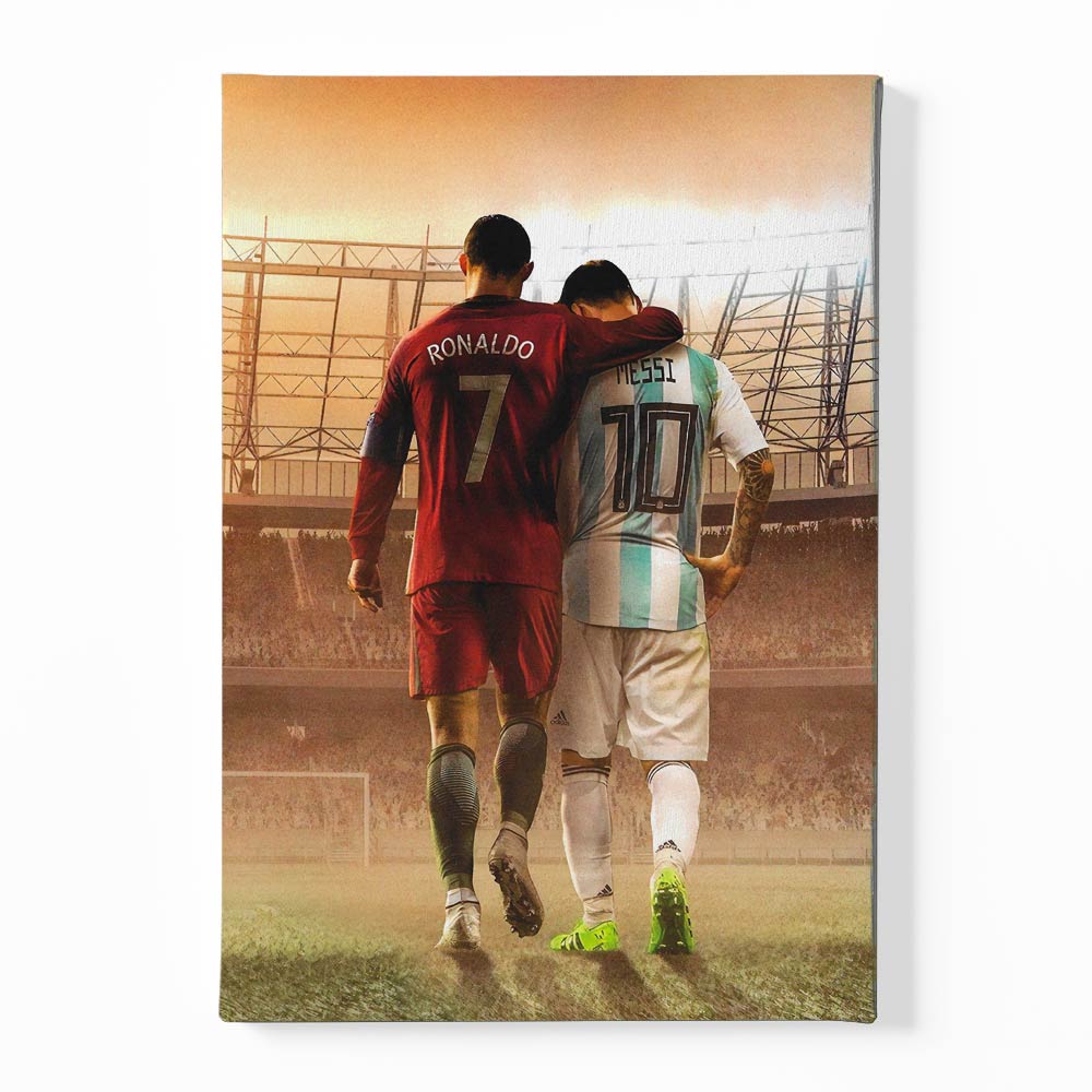 Ronaldo and Messi Canvas acrylic canvas Frames