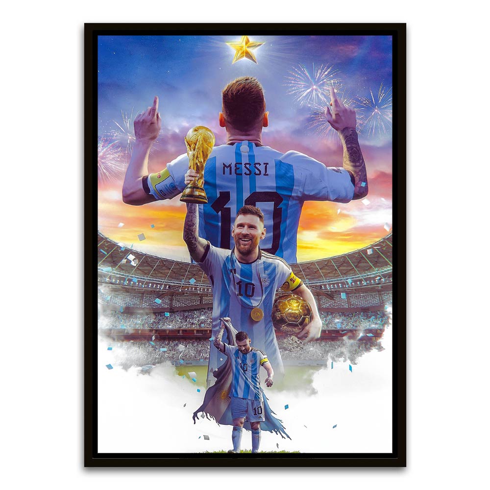 Messi Black Canvas frame acrylic canvas Frames