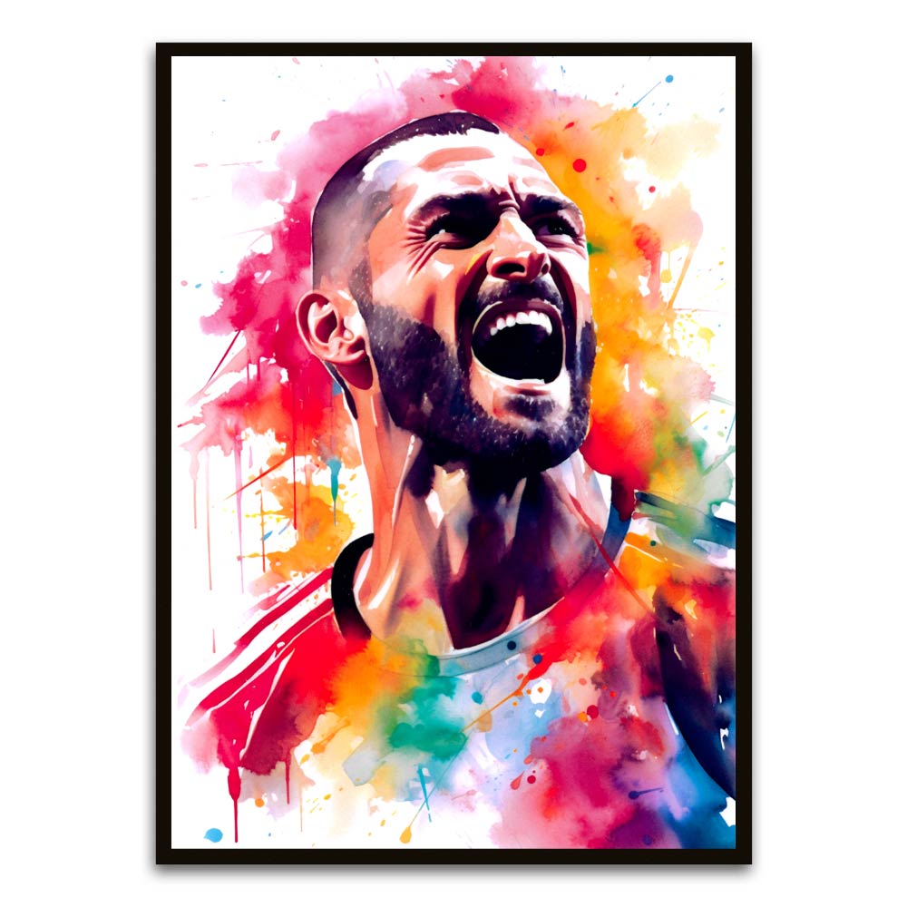 Player 4 Black Printed frame acrylic canvas Frames