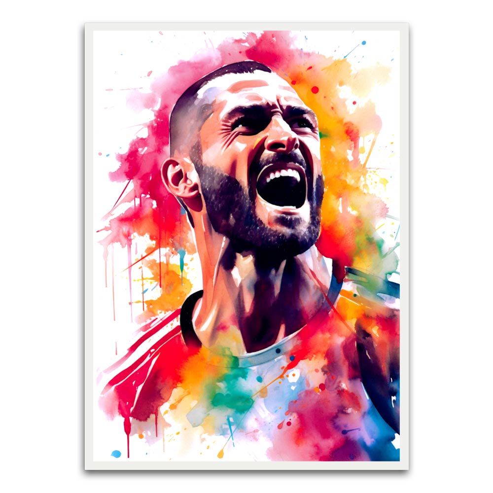 Player 4 White Printed frame acrylic canvas Frames