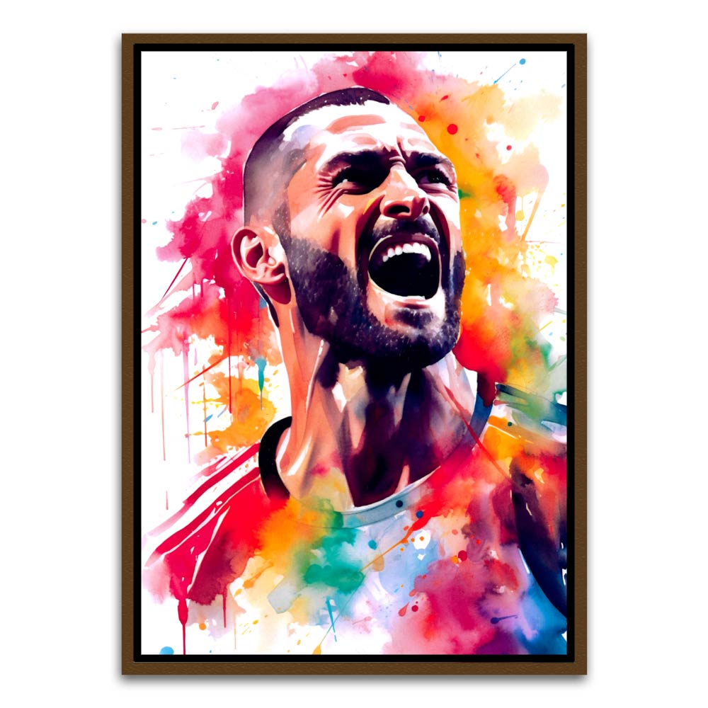 Player 4 Brown Canvas frame acrylic canvas Frames