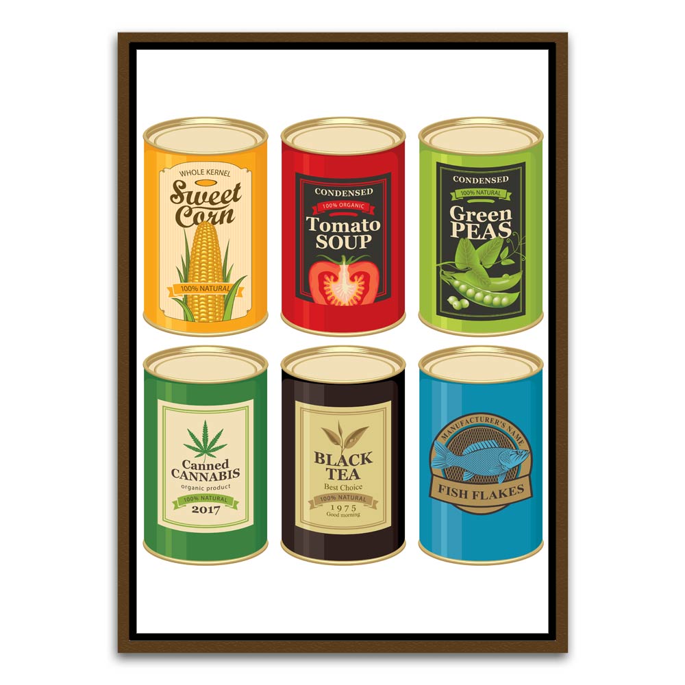 Cans Brown Canvas frame acrylic canvas Frames