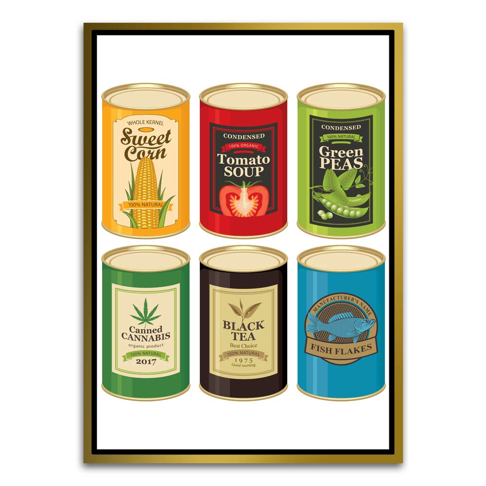 Cans Gold Canvas frame acrylic canvas Frames