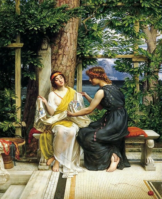 Edward John Poynter - Helena and Hermia 50X40 Canvas