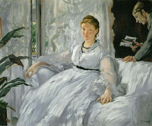 Edouard Manet - Madame Manet with her Son 50X40 Canvas