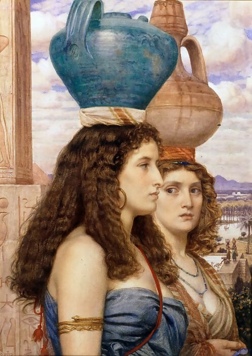 Edward John Poynter - Egyptian Women Carrying Water from the Nile 50X40 Canvas
