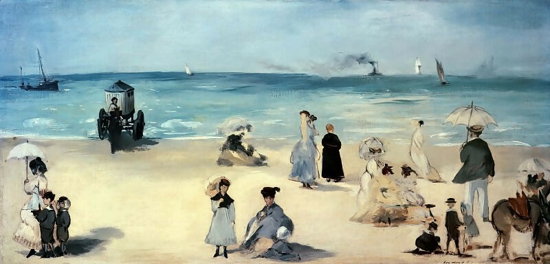 Edouard Manet – The Beach at Boulogne 50X40 Canvas