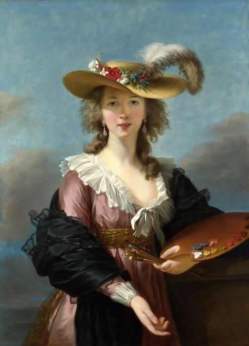 Elisabeth-Louise Vigée Le Brun – Self-portrait with a Straw Hat 50X40 Canvas