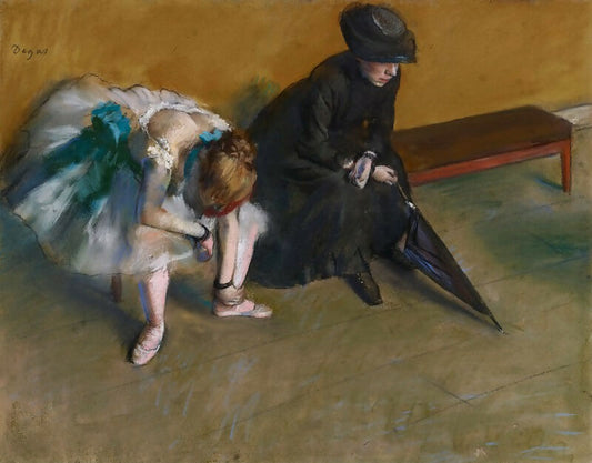 Getty Museum – Degas Edgar (Paris 1834-1917) - Waiting (48x61 cm) ca 1882 50X40 Canvas