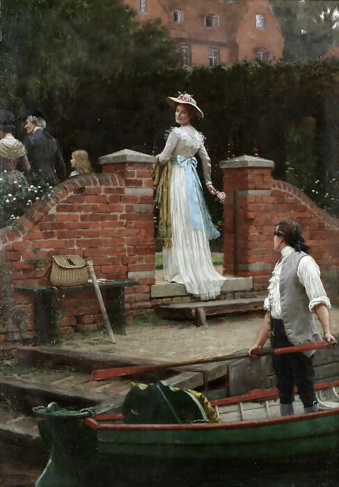 Edmund Blair Leighton – The Enchanting Glance 50X40 Canvas