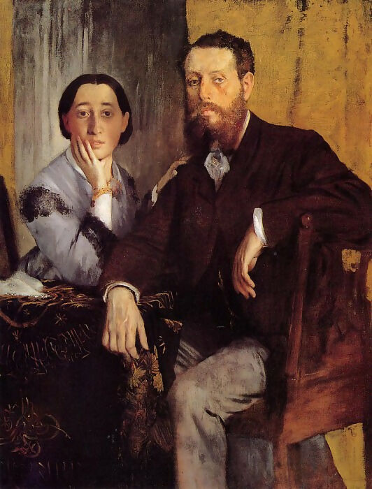 Edgar Degas – Edmond and Teresa Morbilly 70x100 Canvas