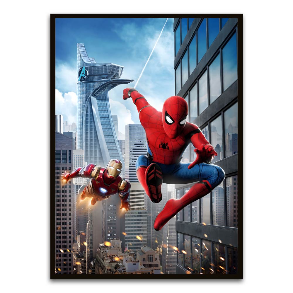 Spider man 18 Black Printed frame acrylic canvas Frames