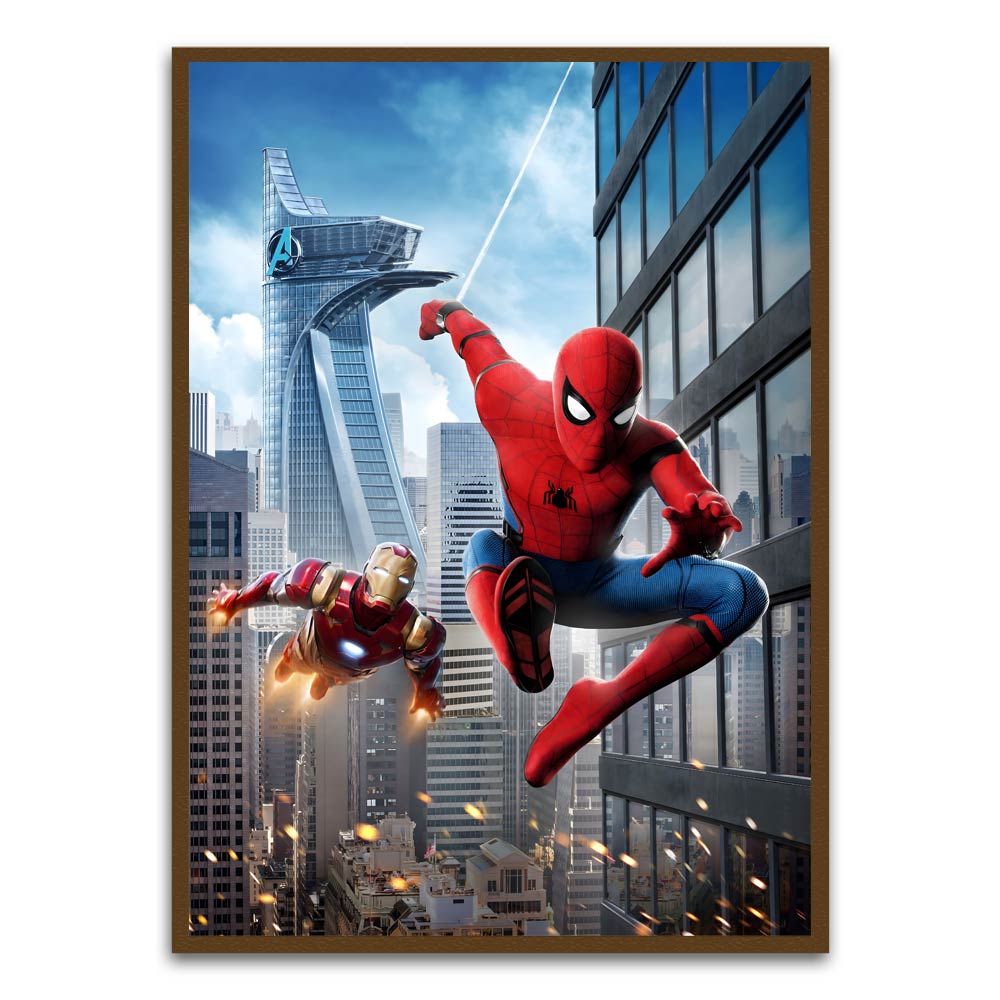 Spider man 18 Brown Printed frame acrylic canvas Frames